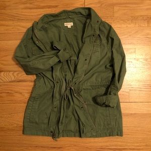 Army green Merona jacket from Target.